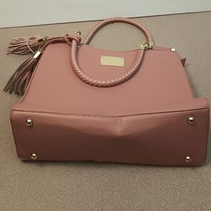 Bebe Natalie Woven handle Satchel